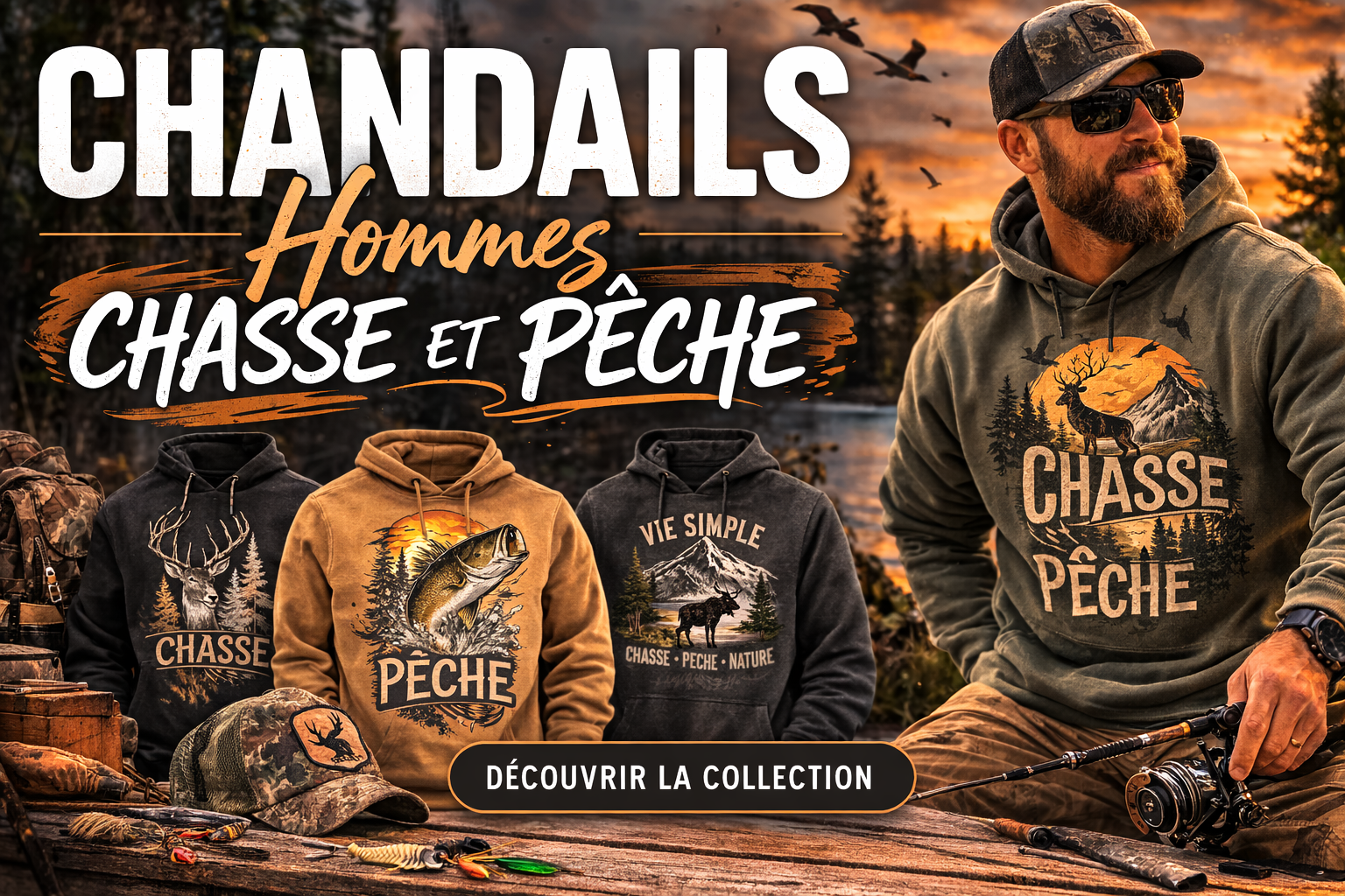 Chandails Chasse-Pêche;Chandails Hommes